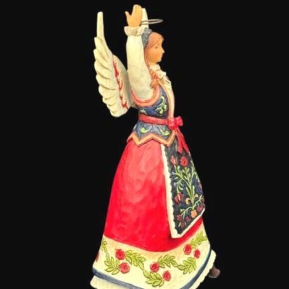 RARE Enesco JIM SHORE Polish Angel "Kindness in Life is Everything" Folk Art Fig - Picture 3 of 8